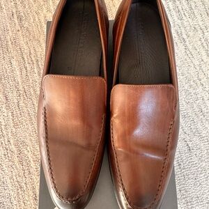 Ecco vitrus Men's Rich Brown Leather Slip-Ons